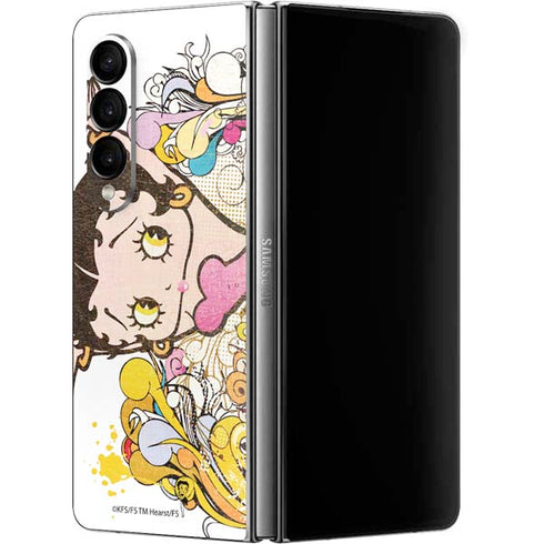 Betty Boop Hands Up Galaxy Z Fold4 5G Skin